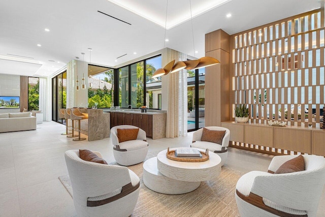 2498 Queen Palm Rd, Boca Raton, FL 33432 - community lobby with a wall of windows and recessed lighting