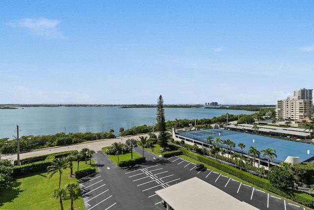 drone / aerial view of a nearby body of water