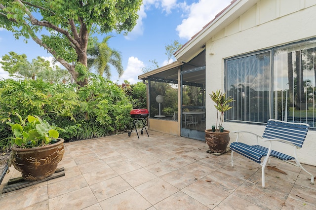 5674 Ainsley Ct, Boynton Beach, FL 33437 - view of patio / terrace featuring a sunroom
