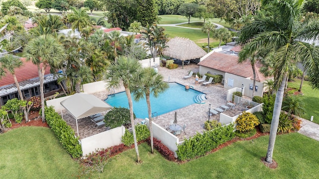 5674 Ainsley Ct, Boynton Beach, FL 33437 - community pool featuring a patio area