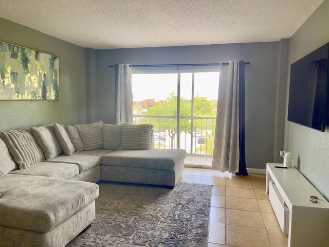 4172 Inverrary Dr Unit 507, Lauderhill, FL 33319 - living area with light tile patterned floors and a textured ceiling