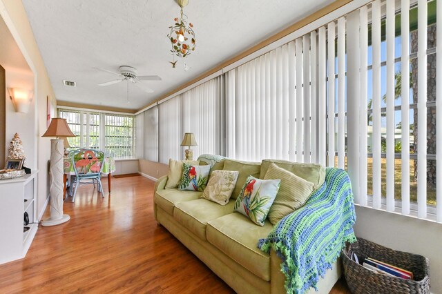 sunroom / solarium with visible vents
