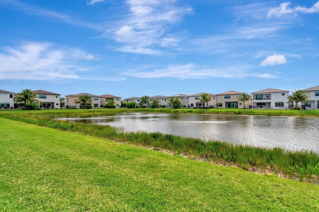property view of water featuring a residential view