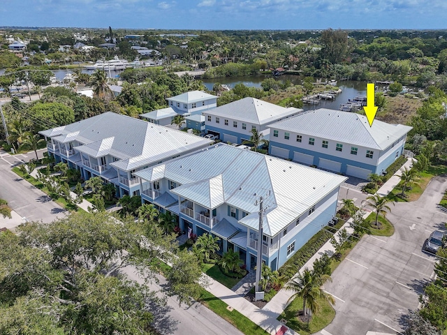 4707 SE Manatee Way, Stuart, FL 34997 - drone / aerial view featuring a water view