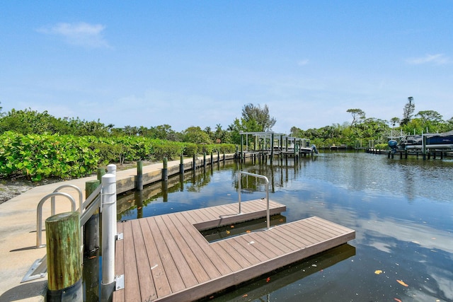 4707 SE Manatee Way, Stuart, FL 34997 - dock area with a water view