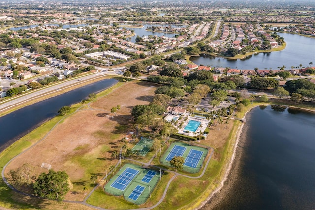 7997 Lakewood Cove Ct, Lake Worth, FL 33467 - aerial view featuring a water view and a residential view