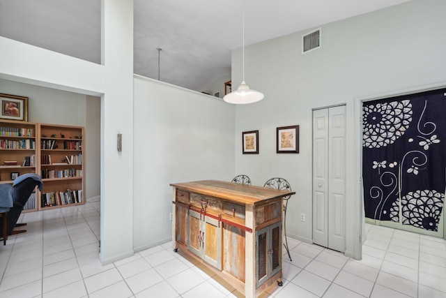 6780 Camille St, Boynton Beach, FL 33437 - interior space with visible vents, baseboards, tile patterned floors, and high vaulted ceiling
