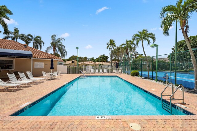 6780 Camille St, Boynton Beach, FL 33437 - pool featuring fence and a patio