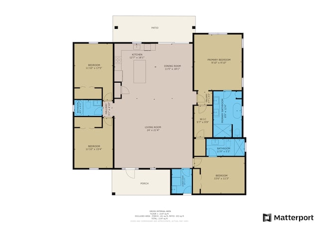 4665 SW Keats St, Port Saint Lucie, FL 34953 - floor plan / room layout