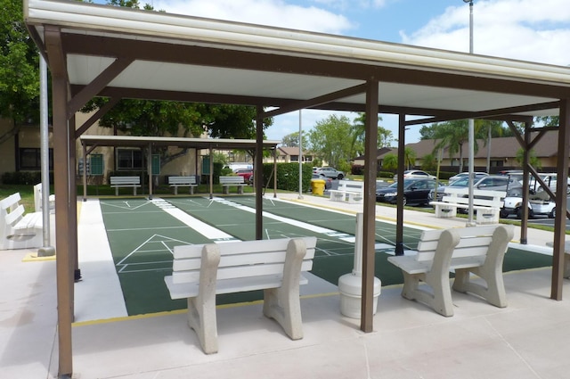 view of community featuring shuffleboard