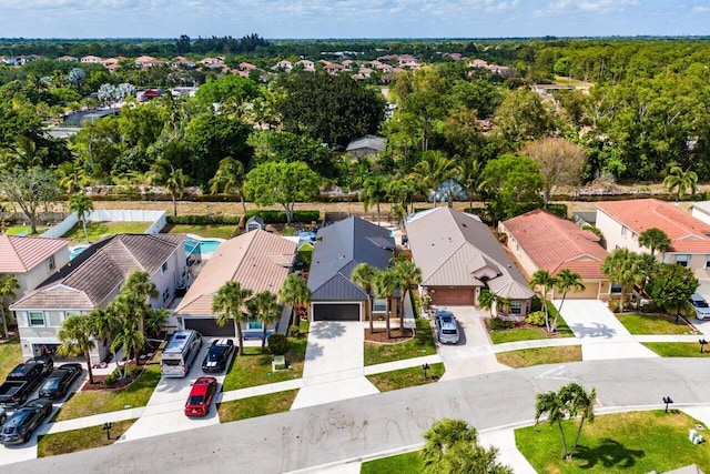 drone / aerial view featuring a residential view