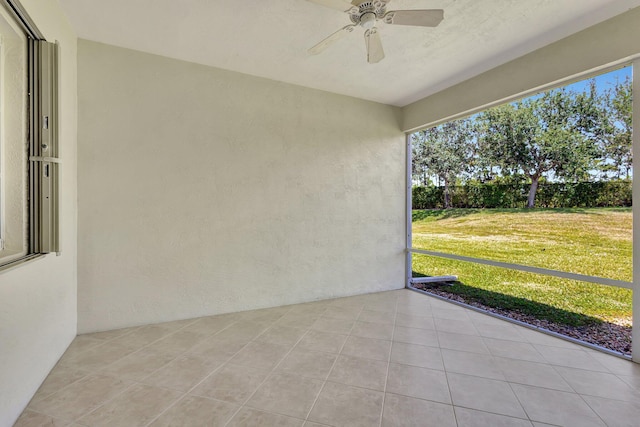 unfurnished sunroom featuring a wealth of natural light