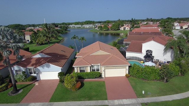 12362 Pleasant Green Way, Boynton Beach, FL 33437 - aerial view of residential area featuring a large body of water