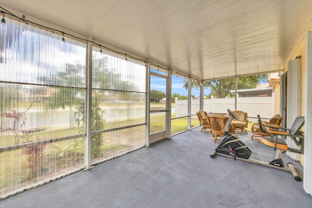 view of sunroom