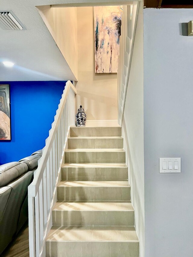 stairway with visible vents