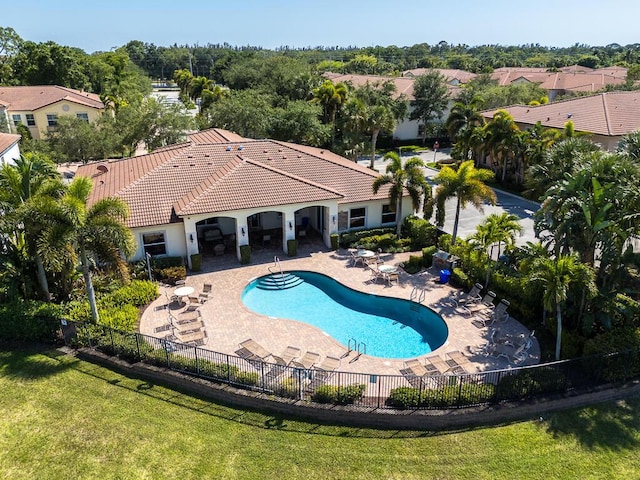 view of pool with a patio area
