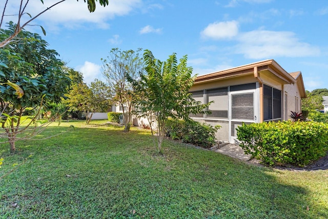 6292 Silver Moon Ln, Greenacres, FL 33463 - view of yard featuring a sunroom