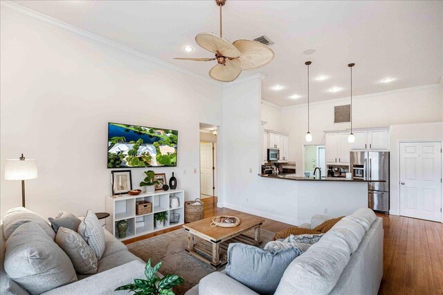 761 SW Lighthouse Dr, Palm City, FL 34990 - pool with ceiling fan, outdoor lounge area, a patio area, and glass enclosure