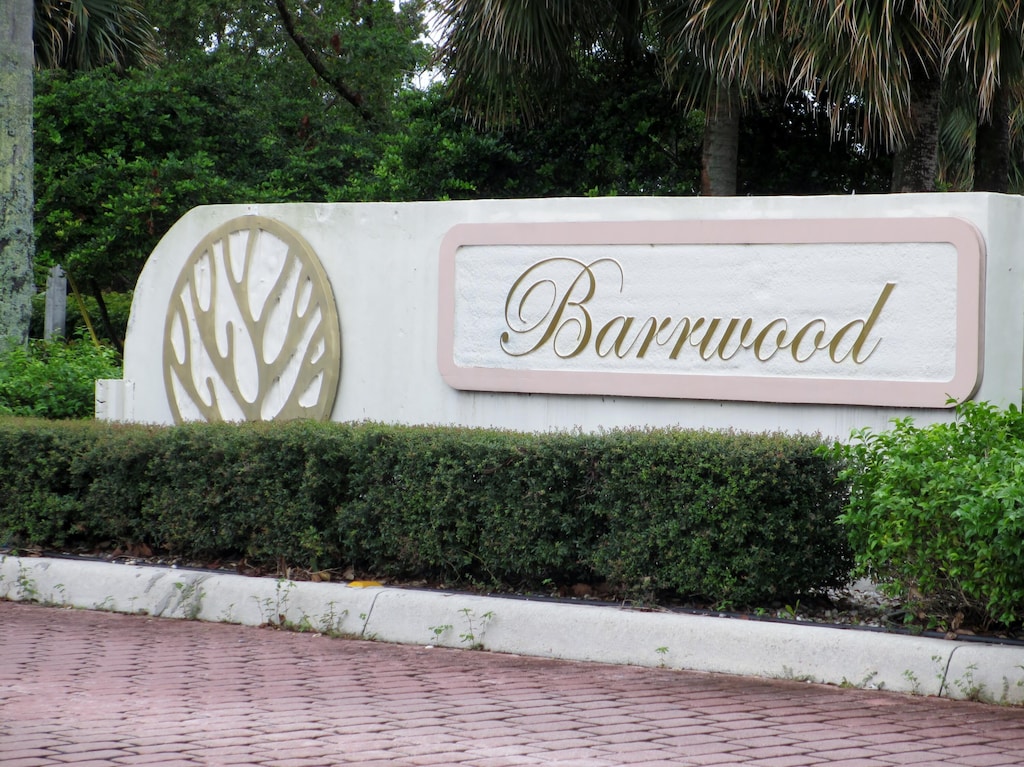 view of community sign