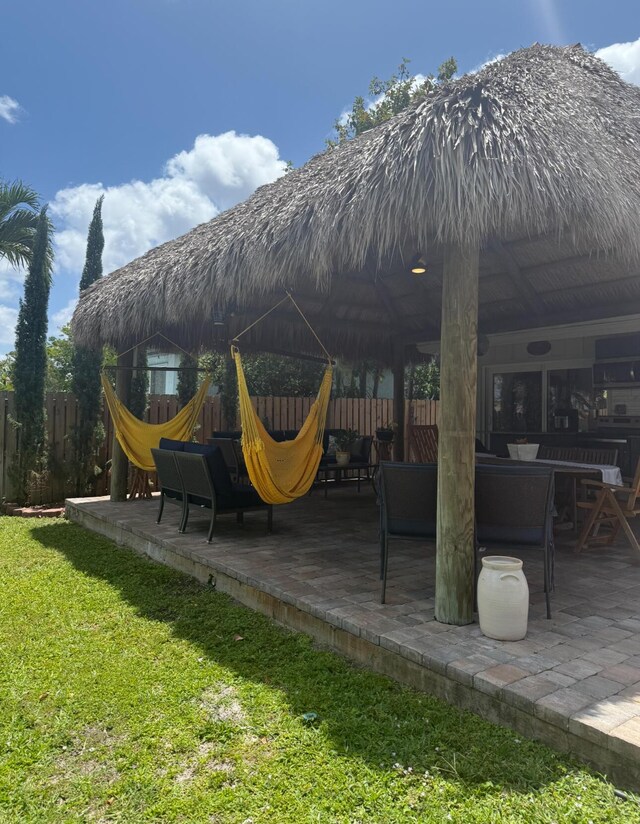 147 Oregon Ln, Boca Raton, FL 33487 - view of patio featuring a gazebo