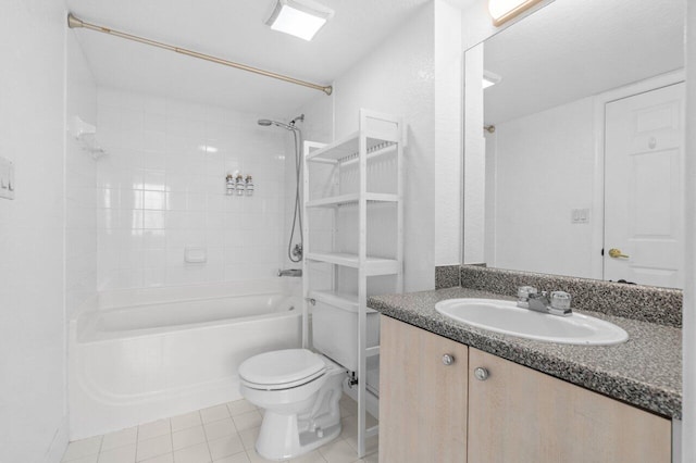 1801 N Flagler Dr Unit 828, West Palm Beach, FL 33407 - full bathroom with toilet, tile patterned flooring, vanity, and bathing tub / shower combination