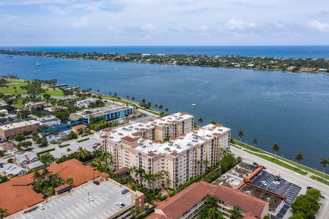 1801 N Flagler Dr Unit 828, West Palm Beach, FL 33407 - bird's eye view of apartment complex and a nearby body of water