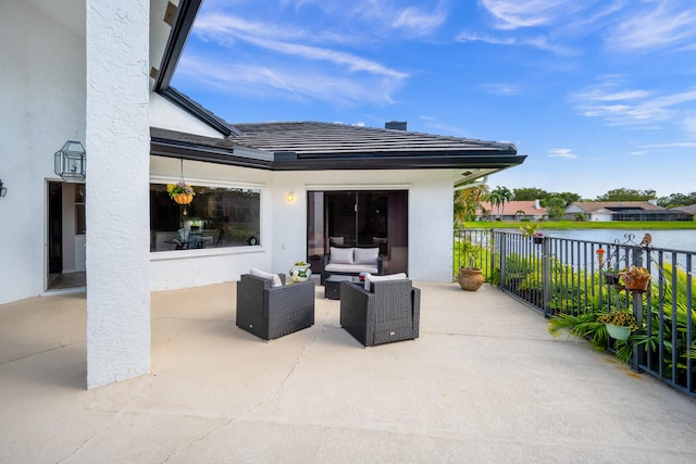 view of patio / terrace featuring an outdoor living space