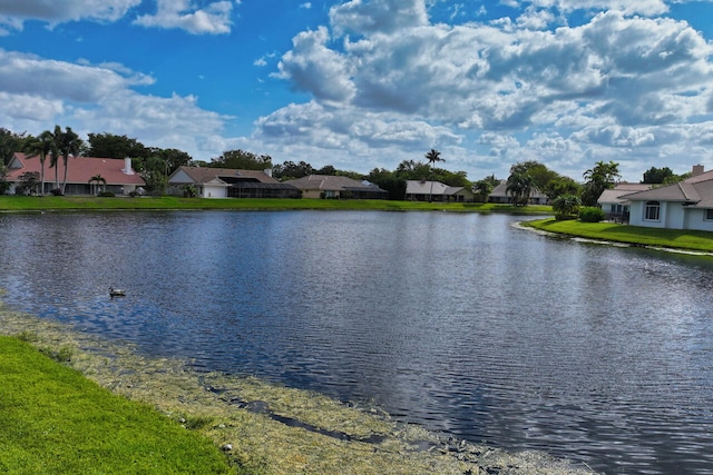 property view of water featuring a residential view