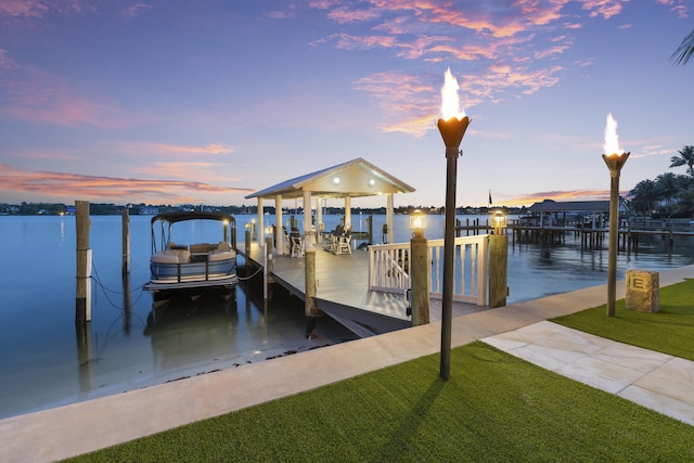 103 River Dr, Tequesta, FL 33469 - dock with a water view and boat lift