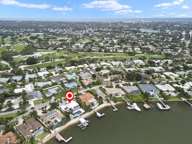 103 River Dr, Tequesta, FL 33469 - aerial view of property and surrounding area featuring a large body of water and nearby suburban area