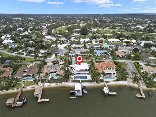 103 River Dr, Tequesta, FL 33469 - aerial view of property and surrounding area featuring a nearby body of water and nearby suburban area