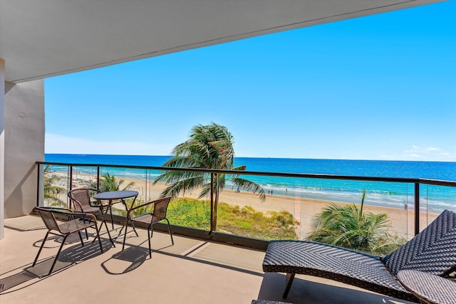 1300 S Ocean Blvd Unit 302, Pompano Beach, FL 33062 - balcony with view of water and beach