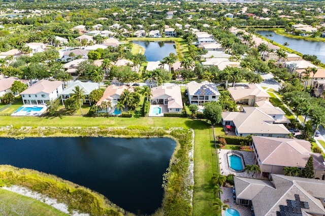 8837 Woodgrove Ridge Ct, Boynton Beach, FL 33473 - bird's eye view featuring a residential view and a water view