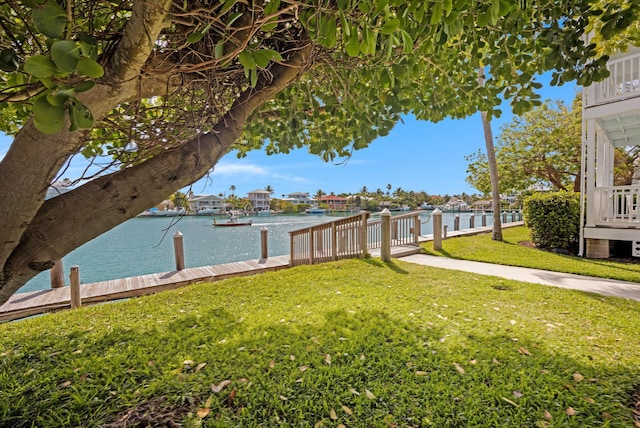 exterior space featuring a water view