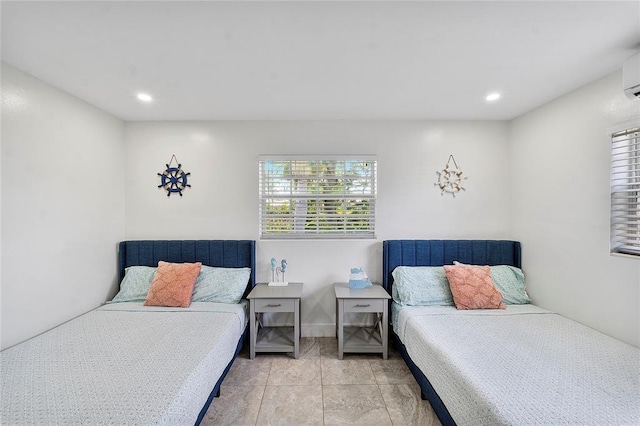 bedroom with recessed lighting