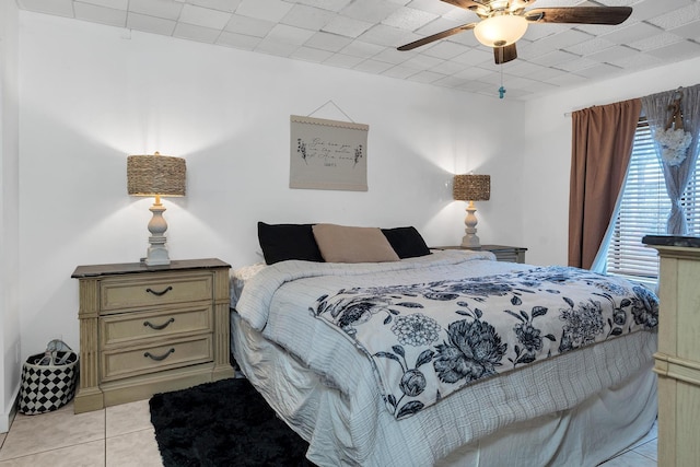 712 Sunny Pine Way Unit D1, Greenacres, FL 33415 - bedroom featuring light tile patterned floors and ceiling fan