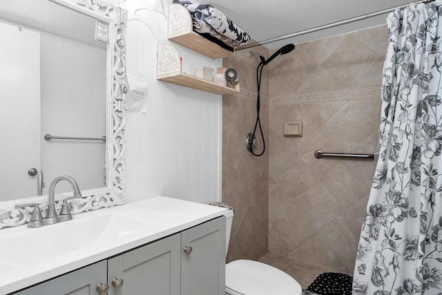 712 Sunny Pine Way Unit D1, Greenacres, FL 33415 - full bath with vanity, a tile shower, and toilet