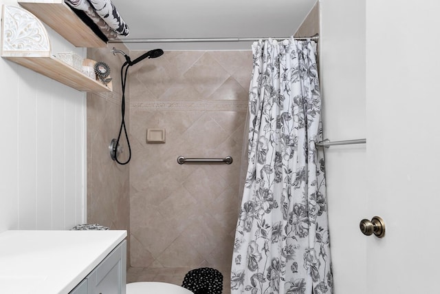 712 Sunny Pine Way Unit D1, Greenacres, FL 33415 - full bath featuring vanity, a tile shower, and toilet