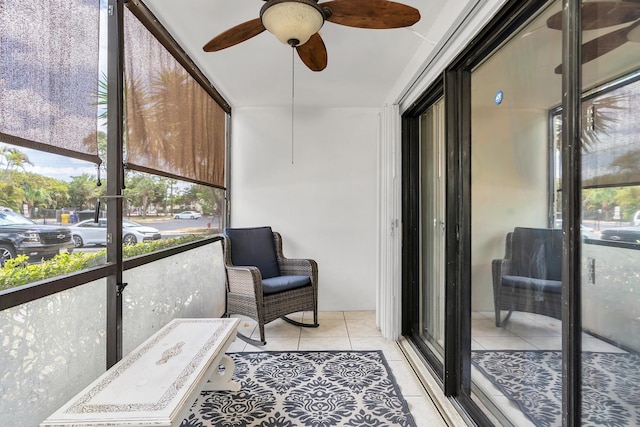 712 Sunny Pine Way Unit D1, Greenacres, FL 33415 - sunroom featuring a ceiling fan