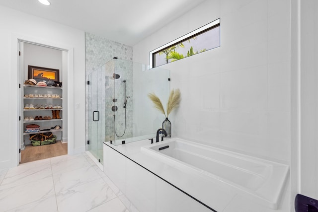 13158 Artisan Cir, Palm Beach Gardens, FL 33418 - full bath with a shower stall, a bath, and a walk in closet