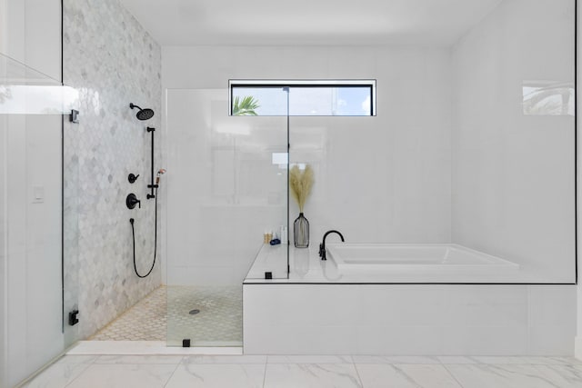 13158 Artisan Cir, Palm Beach Gardens, FL 33418 - full bathroom featuring a garden tub and a walk in shower