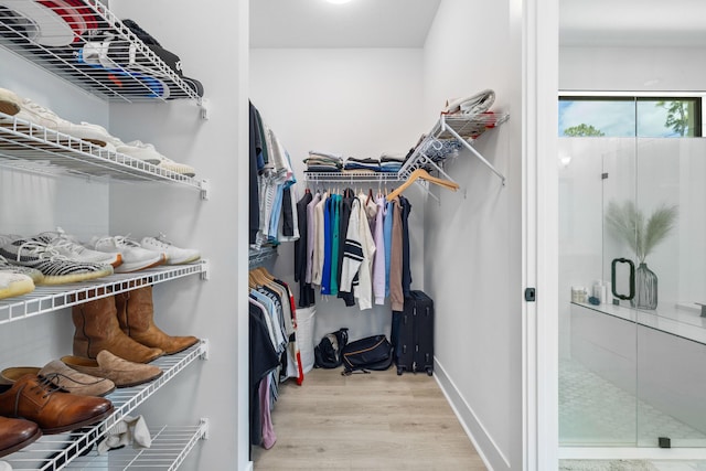 13158 Artisan Cir, Palm Beach Gardens, FL 33418 - spacious closet featuring wood finished floors