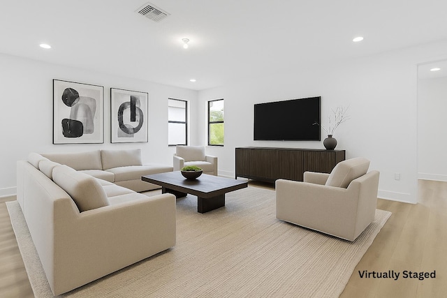13158 Artisan Cir, Palm Beach Gardens, FL 33418 - living area featuring recessed lighting and light wood-style flooring