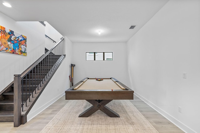13158 Artisan Cir, Palm Beach Gardens, FL 33418 - rec room with light wood finished floors, baseboards, pool table, and recessed lighting