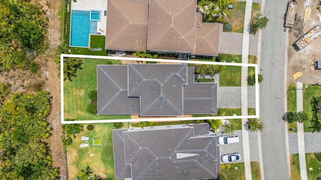 13158 Artisan Cir, Palm Beach Gardens, FL 33418 - aerial view of property and surrounding area with property boundaries highlighted and a pool