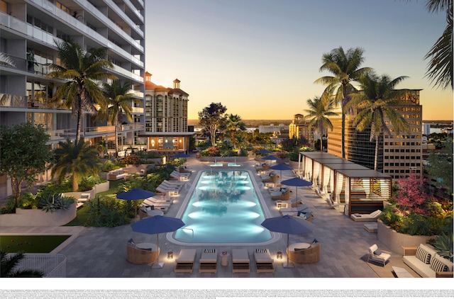 383 Okeechobee Blvd Unit 1602, West Palm Beach, FL 33401 - community pool featuring a patio area