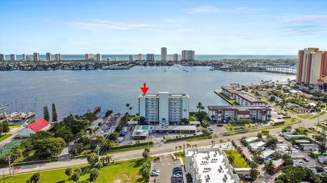 3040 Lake Shore Dr Unit 101, Riviera Beach, FL 33404 - bird's eye view of skyline and a large body of water