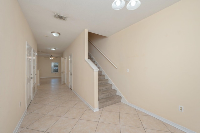 647 Gap Creek Dr, Fort Walton Beach, FL 32548 - stairway with tile patterned floors and baseboards
