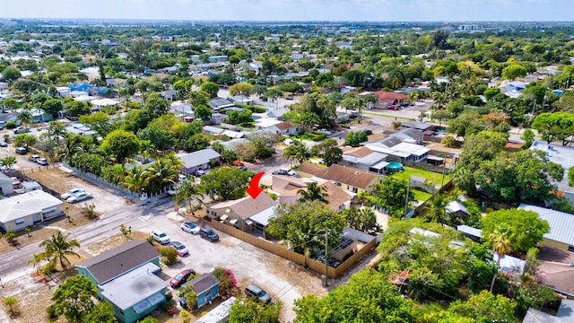 aerial view featuring a residential view