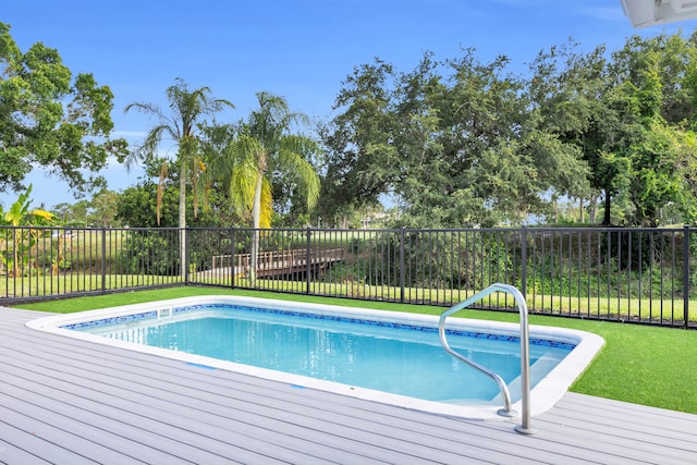 4372 SW Bimini Cir N, Palm City, FL 34990 - view of swimming pool with a wooden deck